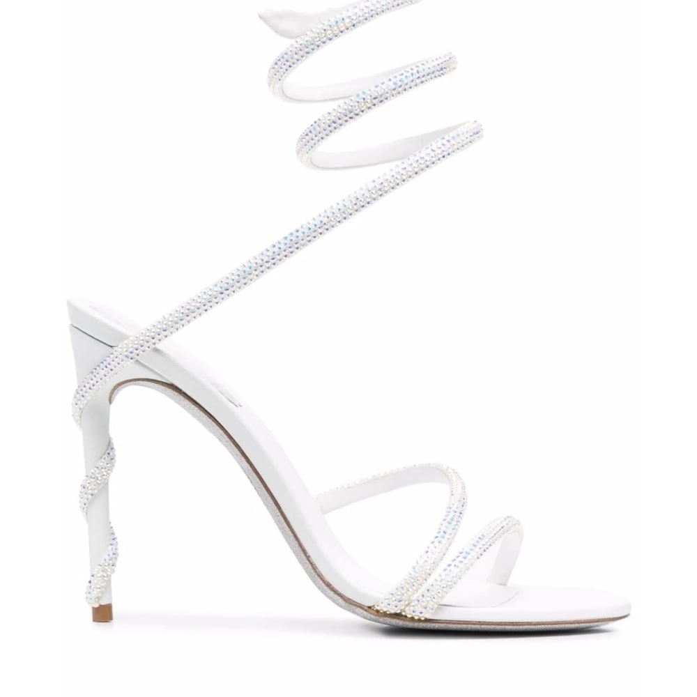 René Caovilla 120mm Cecile rhinestone sandals NEW WITH DUST BAGS IN BOX
